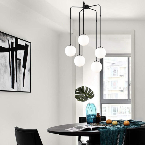 opviq Lumosphere Noir & Blanc Chandelier | Opviq