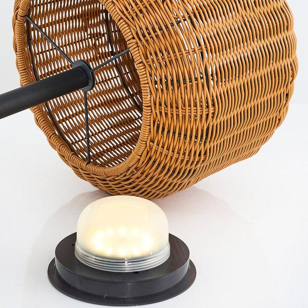 Opviq LumoWick Solar Basket Lamp 3000K Glow | Opviq