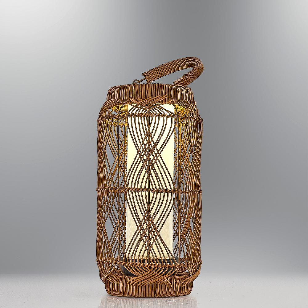 Opviq LumoWicker SolarGlow Floor Lamp | Opviq