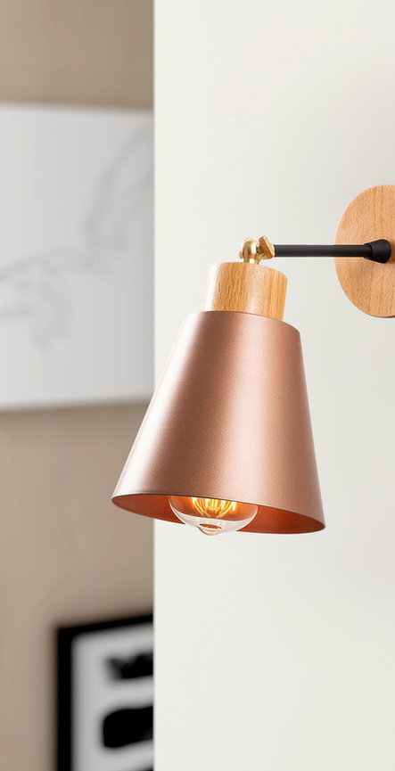 opviq LustraCopper: Industrial Glow Wall Lamp | Opviq