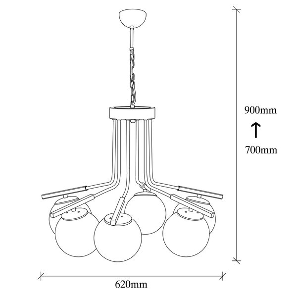 Opviq LustraVogue: Luxe Iron & Glass Chandelier | Opviq
