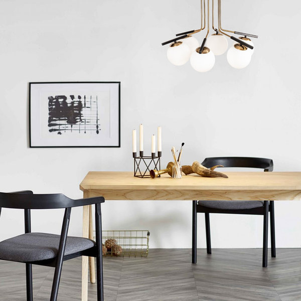 opviq LustraVogue: Luxe Iron & Glass Chandelier | Opviq