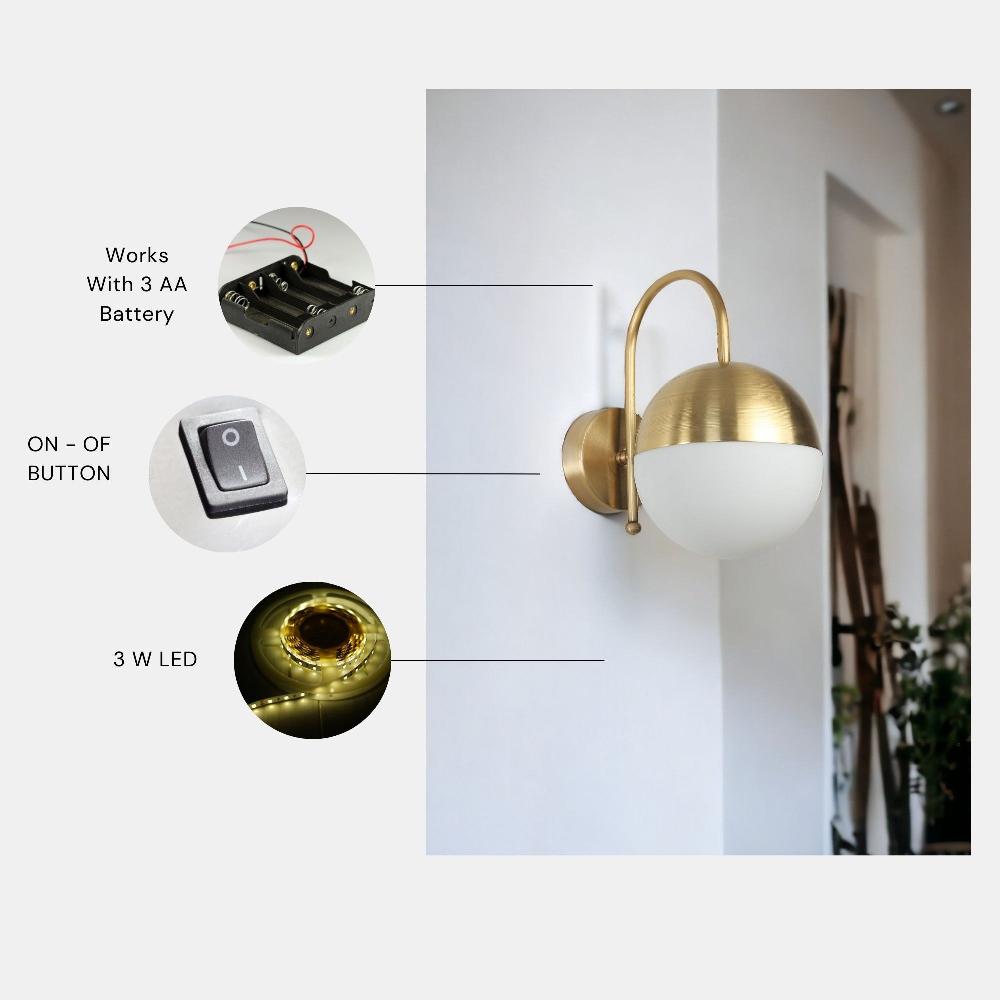 Opviq LustreGlow Metalia Wall Lamp | Opviq