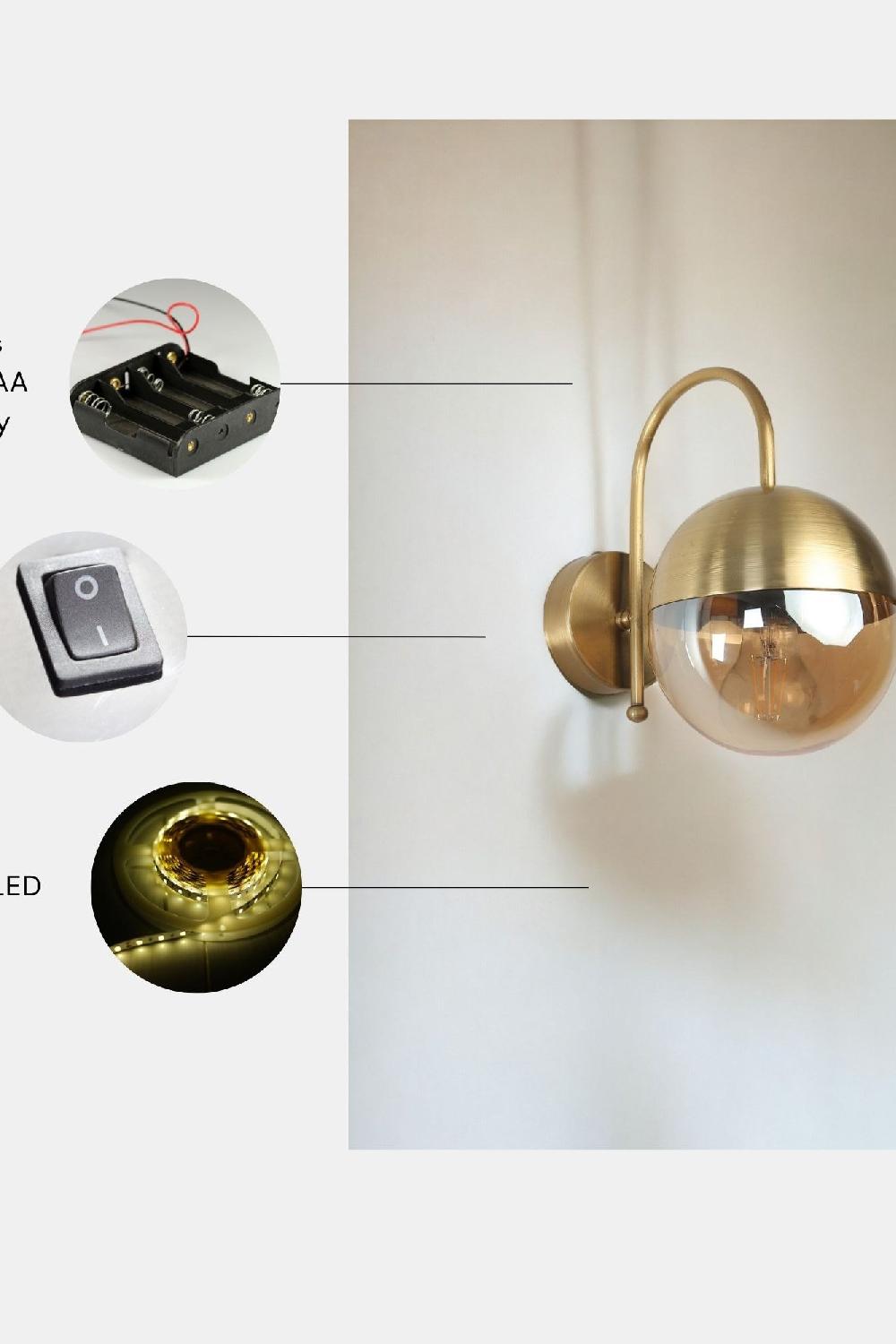 Opviq LustreGlow Metalia Wall Lamp | Opviq