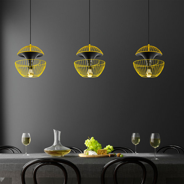 opviq LustreLoom Yellow Elegance Chandelier | Opviq
