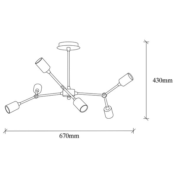 Opviq LustreVibe Copper Elegance Chandelier | Opviq