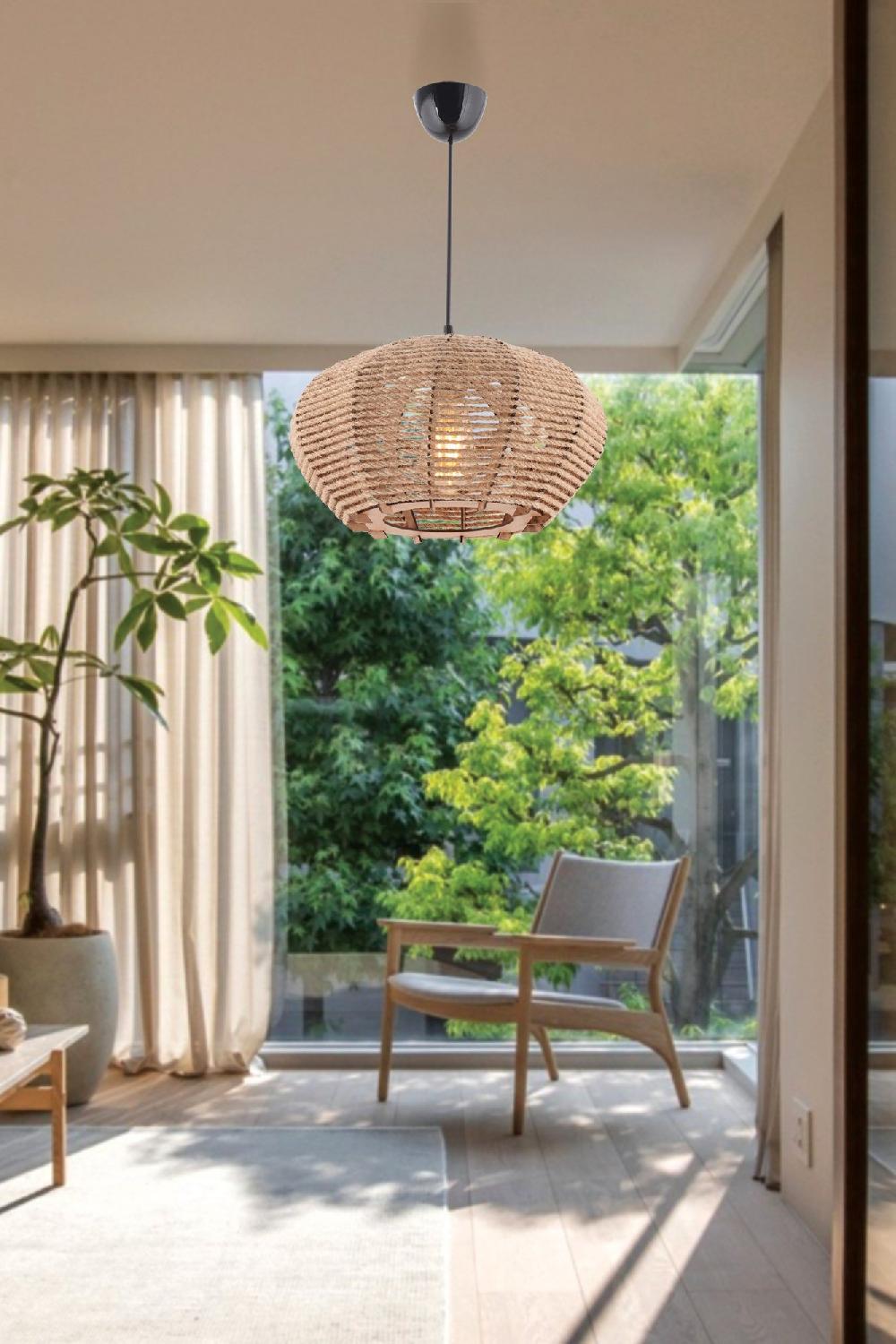 opviq Lustrewood JuteGlow Chandelier | Opviq