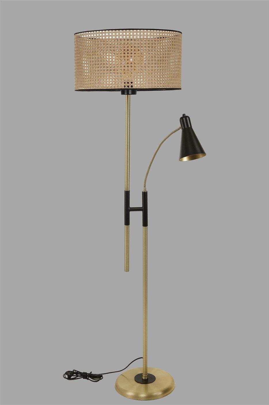 Opviq LuxeGlo WickerGlow Floor Light | Opviq