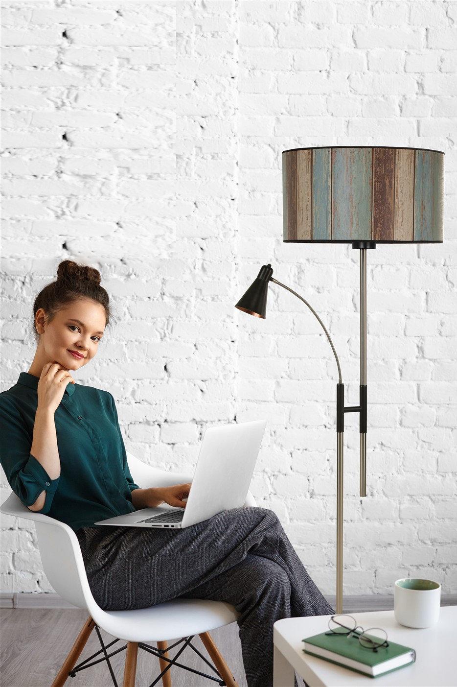 opviq LuxeGlow Chrome Elegance Floor Lamp | Opviq