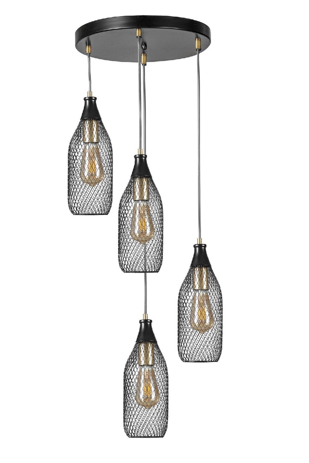 Opviq LuxeHalo Antique Black Chandelier | Opviq