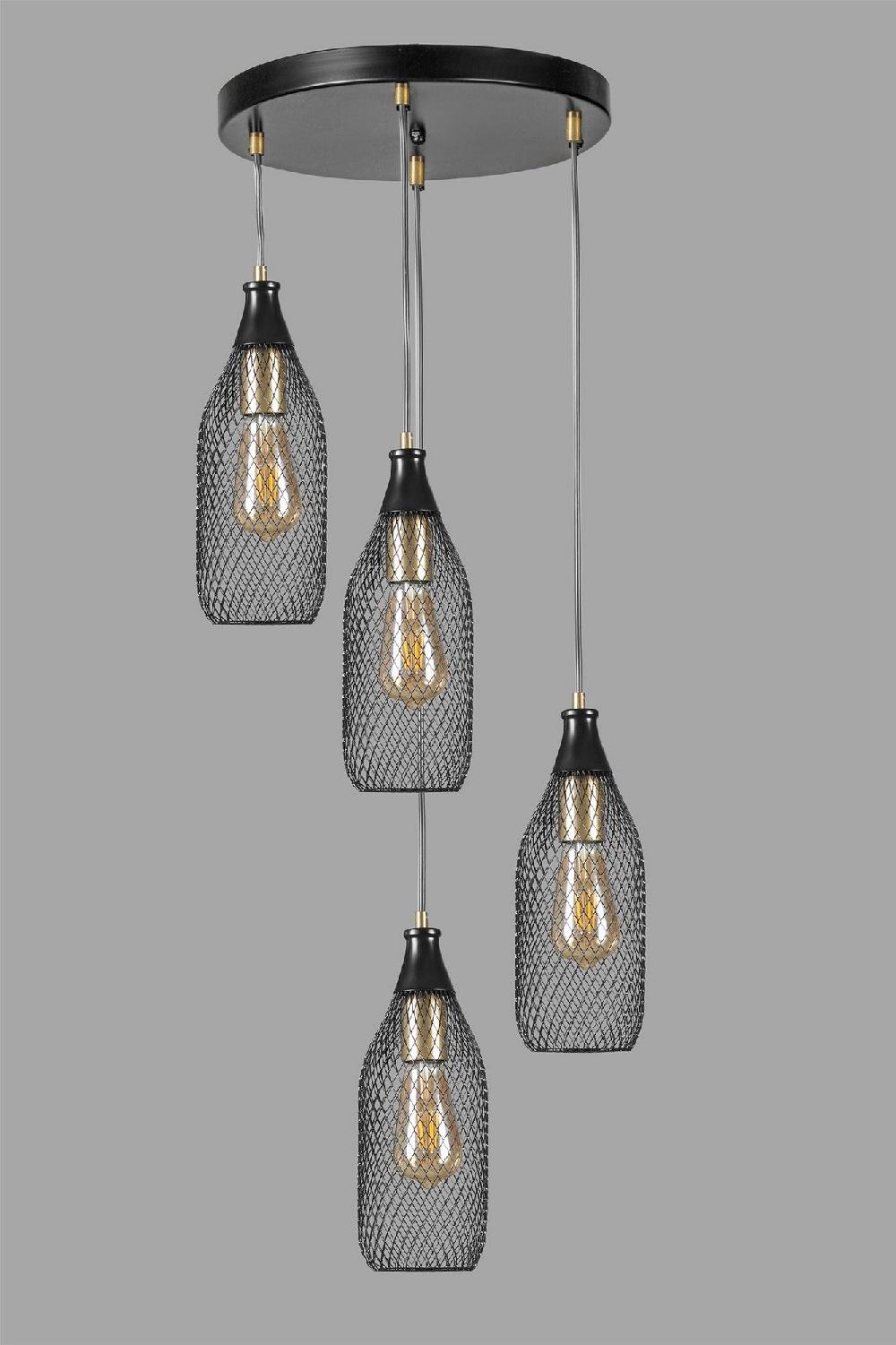 Opviq LuxeHalo Antique Black Chandelier | Opviq