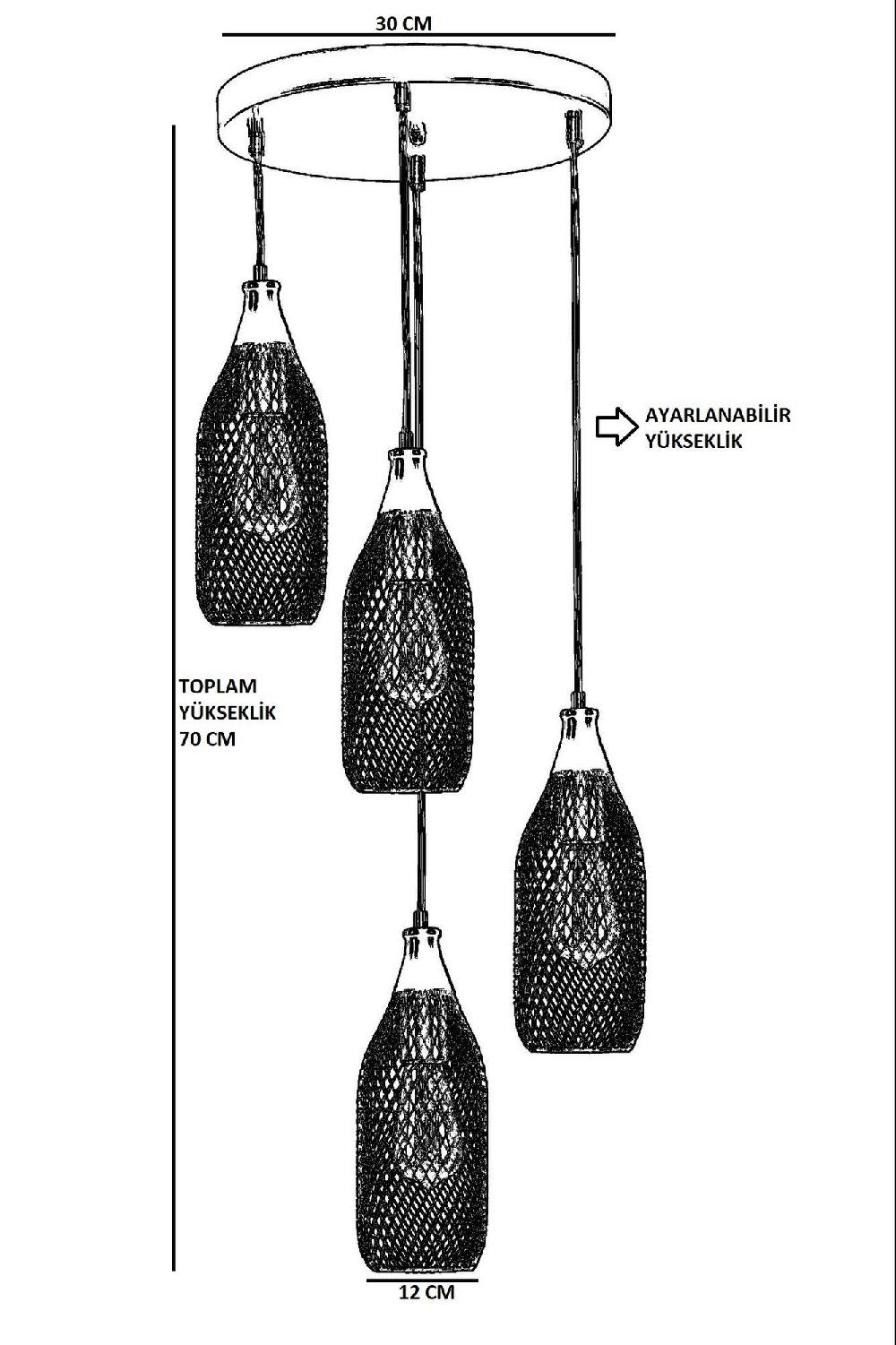 Opviq LuxeHalo Antique Black Chandelier | Opviq