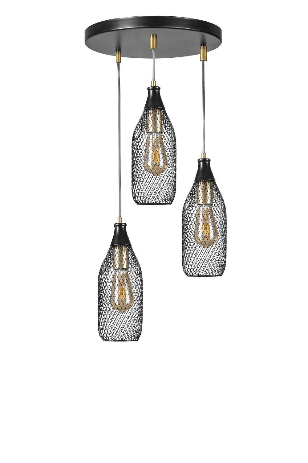 opviq LuxeHalo Antique Black Chandelier | Opviq