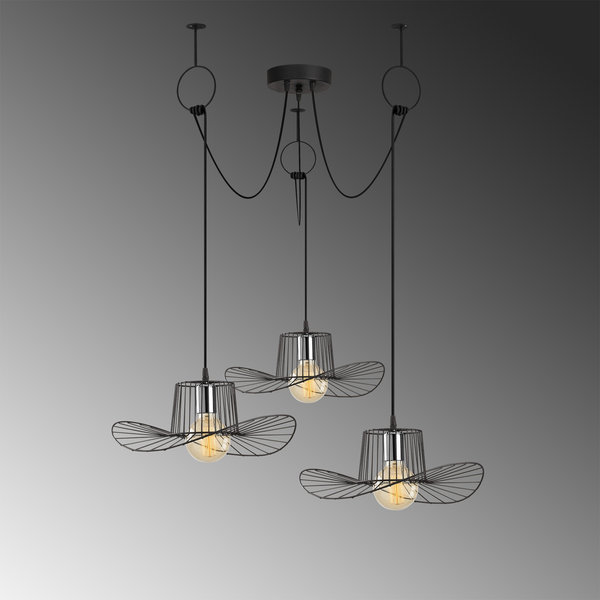 Opviq LuxeNoir Eclipse Chandelier 118 Cm | Opviq