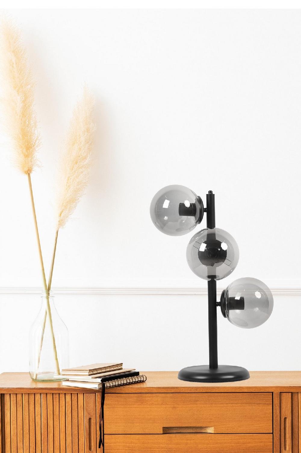 opviq LuxeNoir Glimmer Table Lamp | Opviq