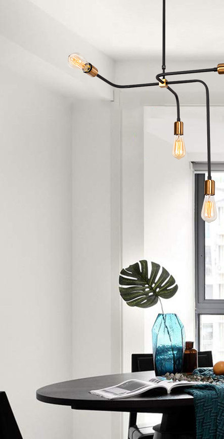 opviq LuxeNox CopperGlow Chandelier 58x58 cm | Opviq