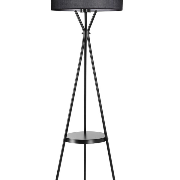 Opviq LuxeShade Noir: Modern Metal Floor Lamp | Opviq