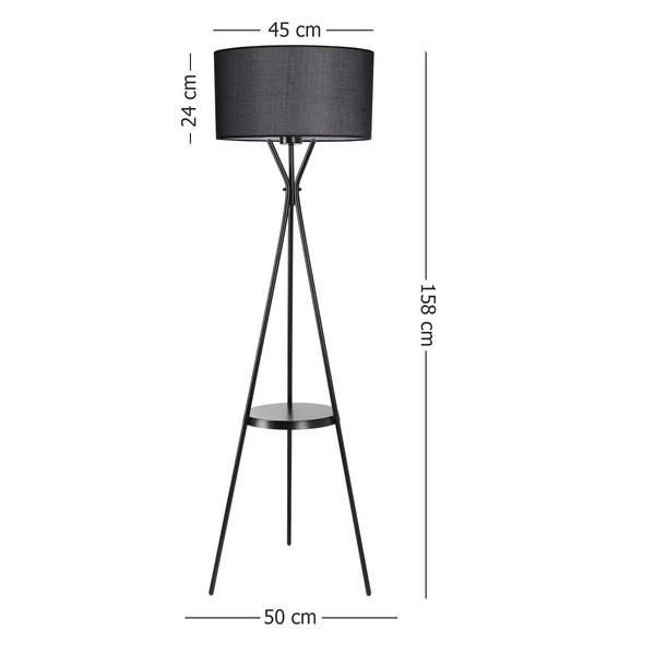 Opviq LuxeShade Noir: Modern Metal Floor Lamp | Opviq