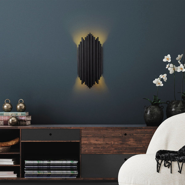 Opviq Nocturna Black Metal Wall Sconce | Opviq