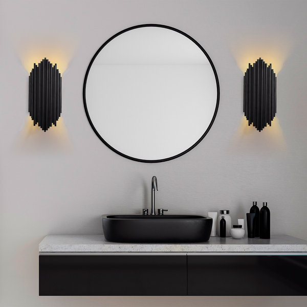 Opviq Nocturna Black Metal Wall Sconce | Opviq