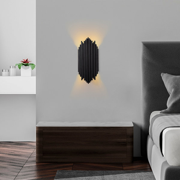 opviq Nocturna Black Metal Wall Sconce | Opviq
