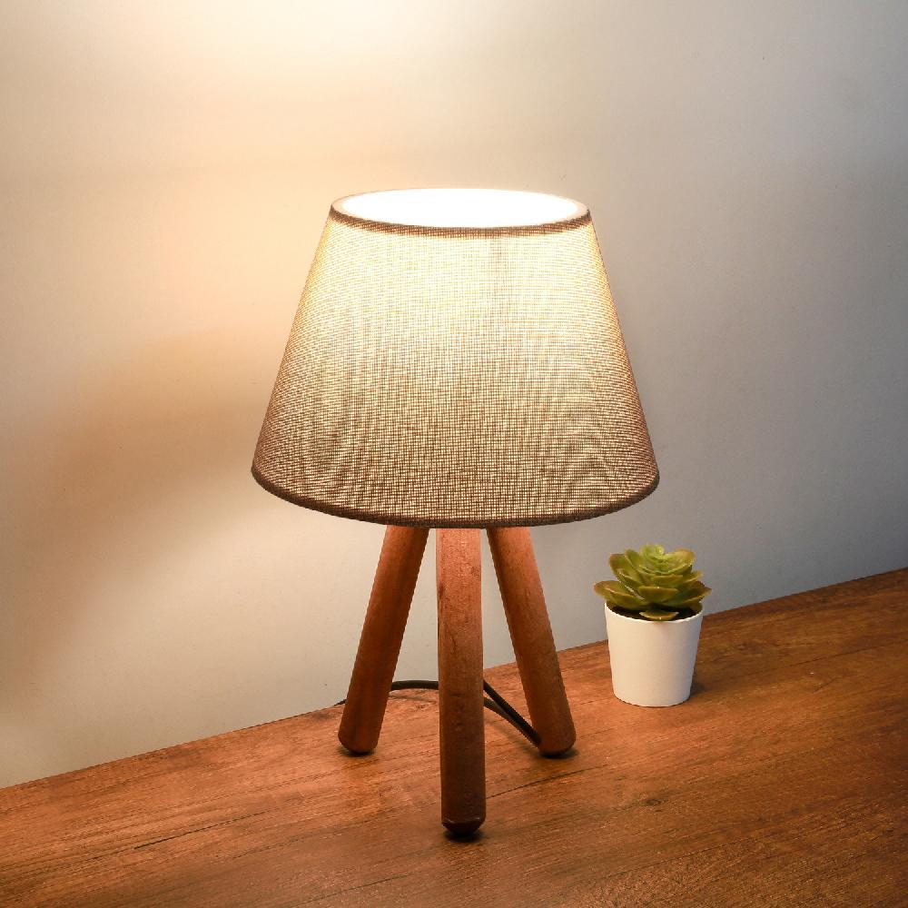 opviq NordicGlow Woodlamp: Serenity in Beige | Opviq