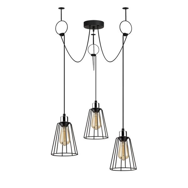 Opviq Nostalglo Black Metal Chandelier 95✨ | Opviq