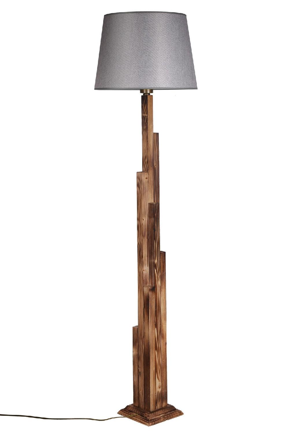 Opviq RusticGlow Wooden Floor Lamp | Opviq