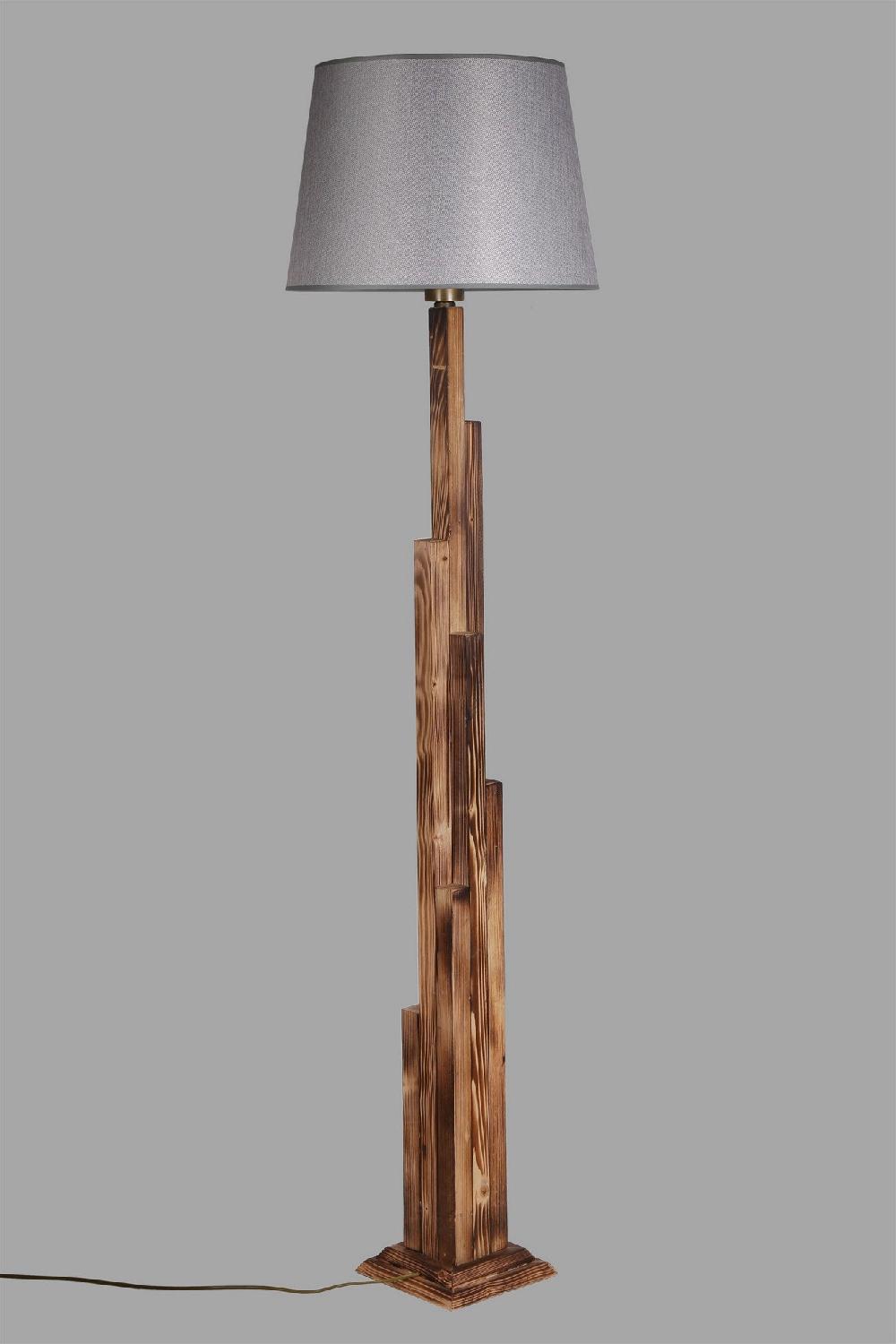 Opviq RusticGlow Wooden Floor Lamp | Opviq