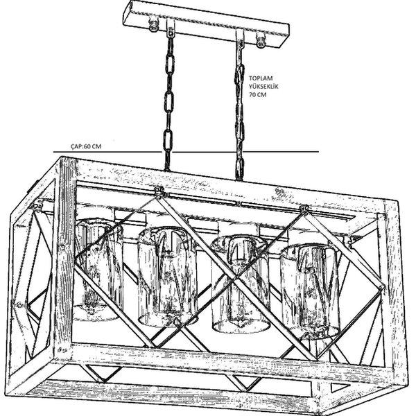 Opviq Rustique Lumispark Chandelier | Opviq