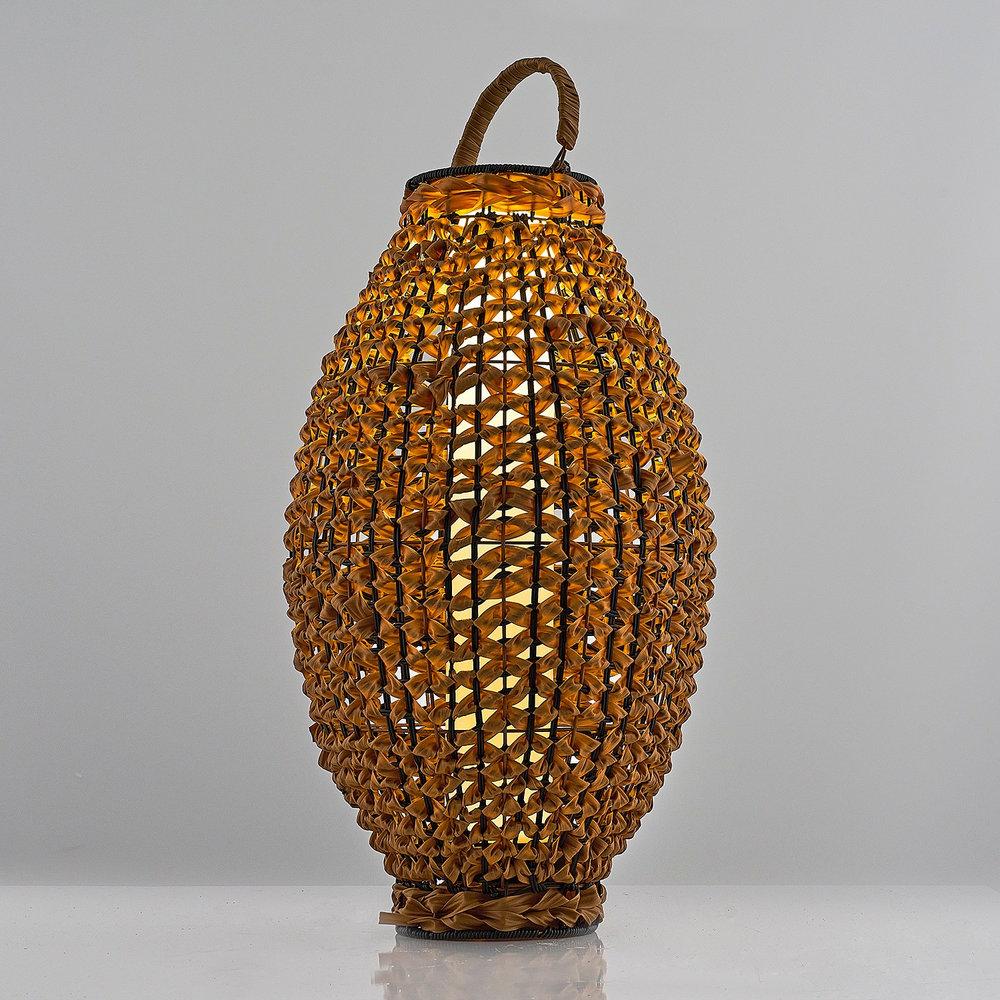 Opviq Solara WickerGlow Floor Lamp 3000K | Opviq