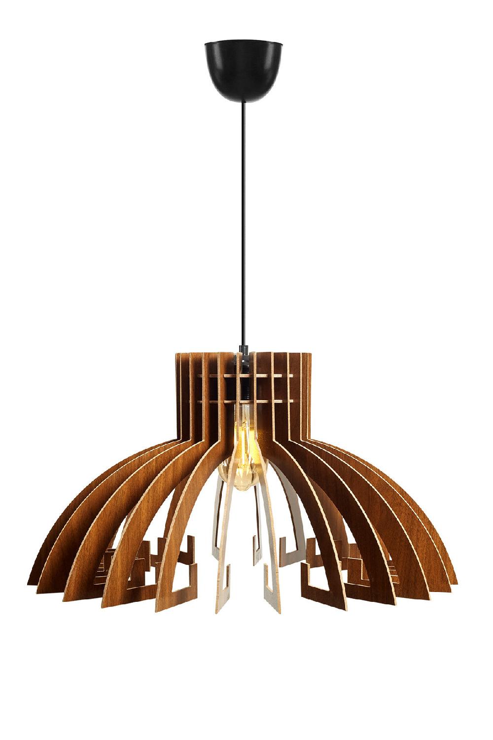 Opviq Walnut Crown Glow Chandelier Elegance | Opviq