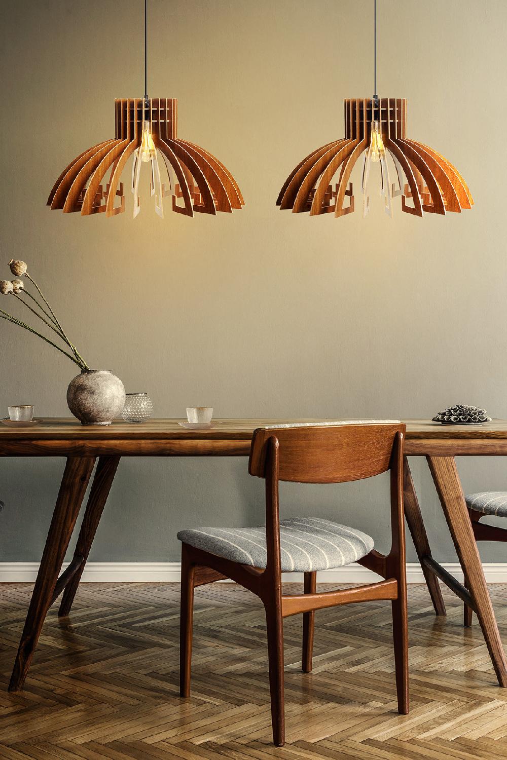 opviq Walnut Glow Crown Chandelier | Opviq