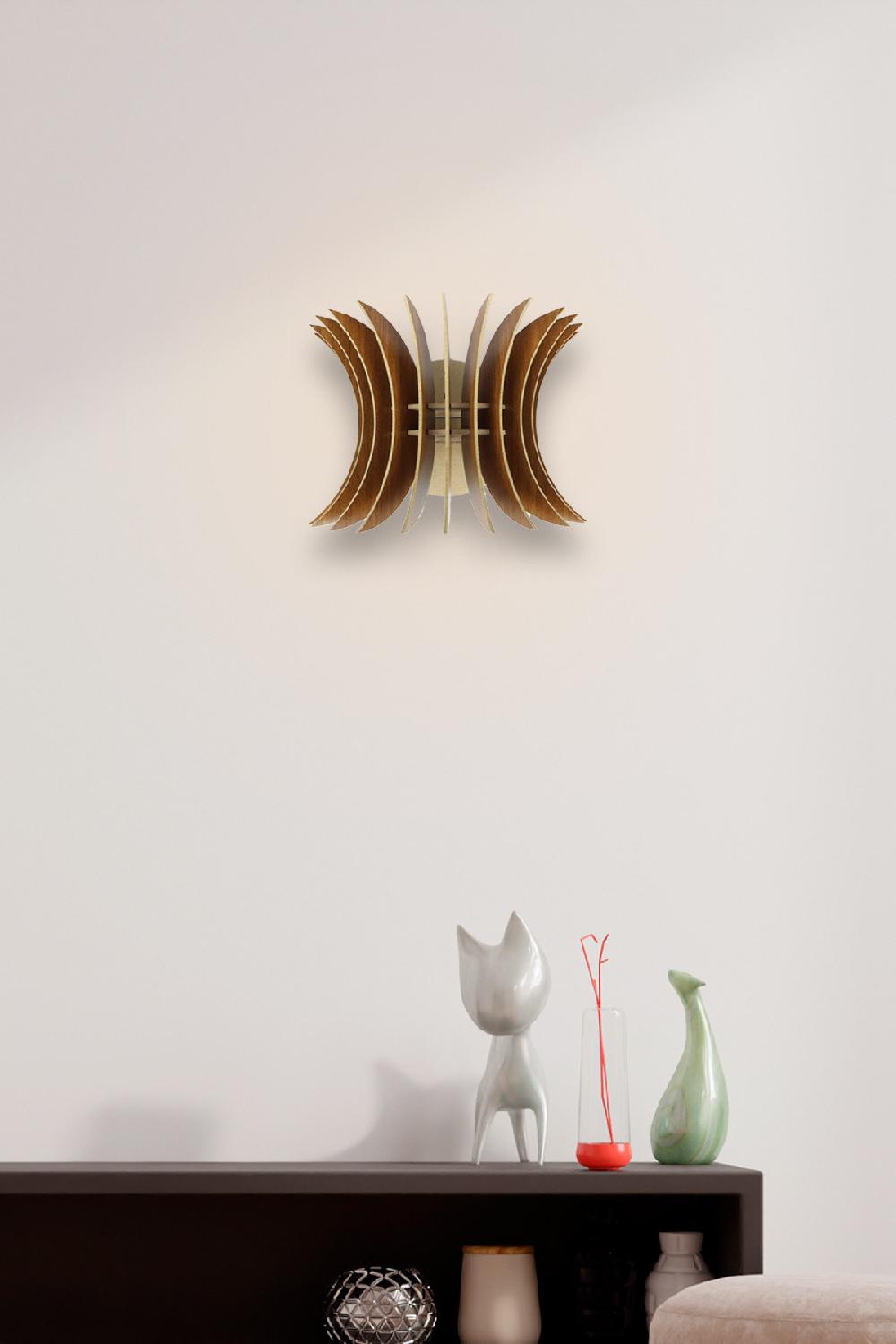 opviq Walnut WingGlow Sconce | Opviq