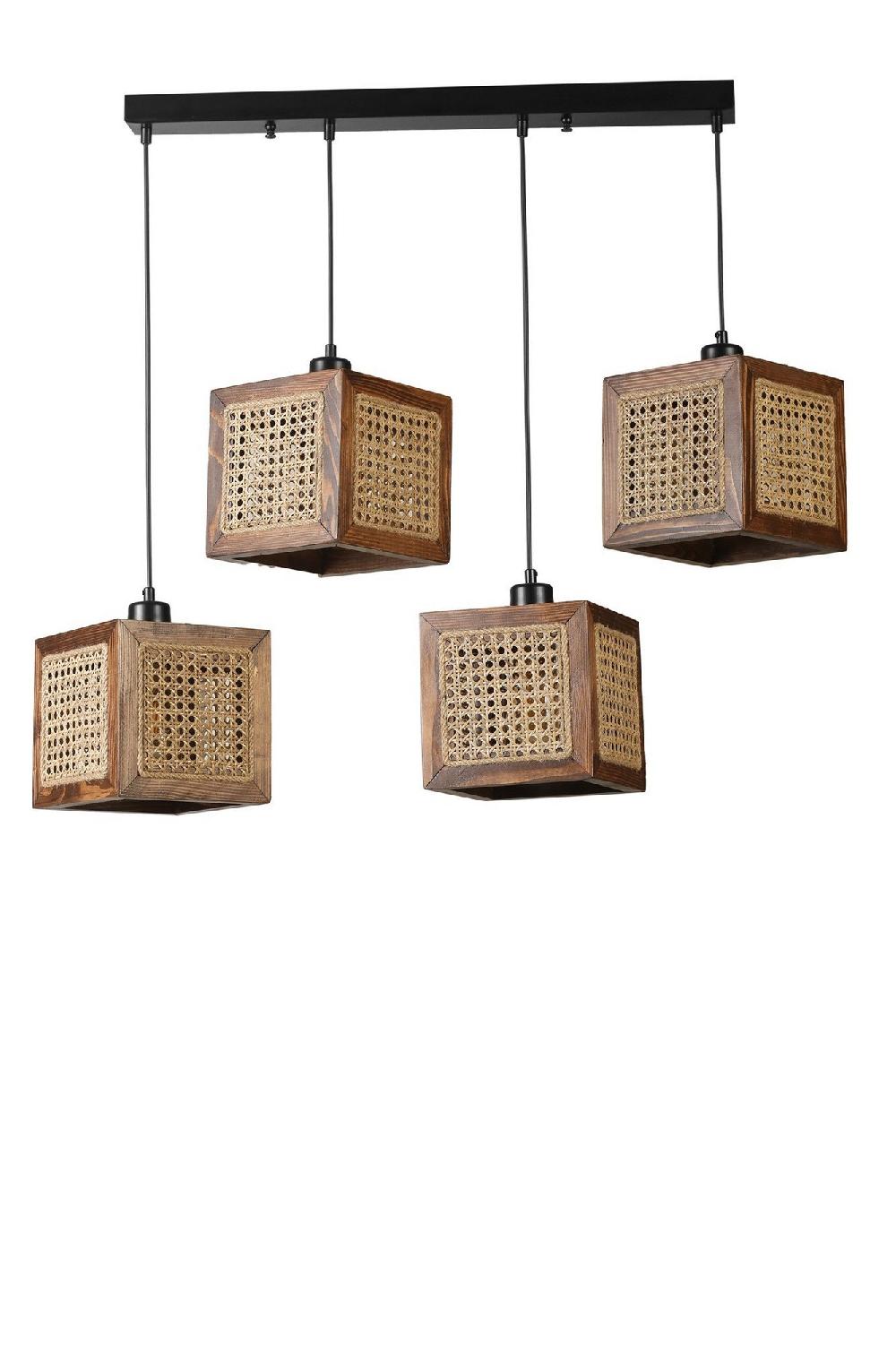 Opviq RattanGlow FirChic Chandelier 70-Height Elegance | Opviq