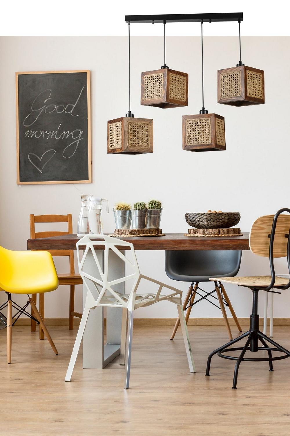 opviq RattanGlow FirChic Chandelier 70-Height Elegance | Opviq