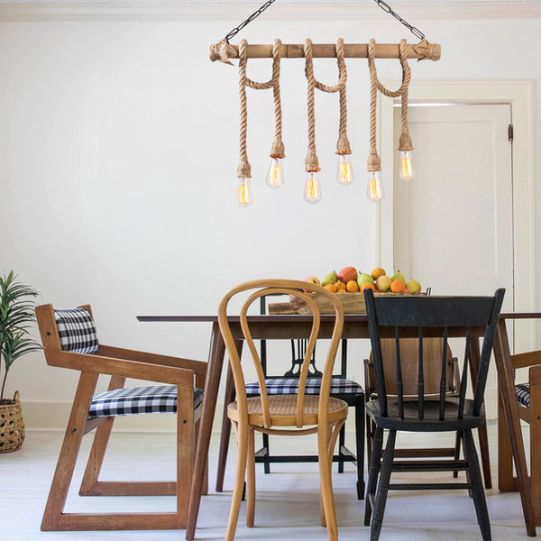opviq Rustic Luxe: Wood & Metal Chandelier Elegance | Opviq