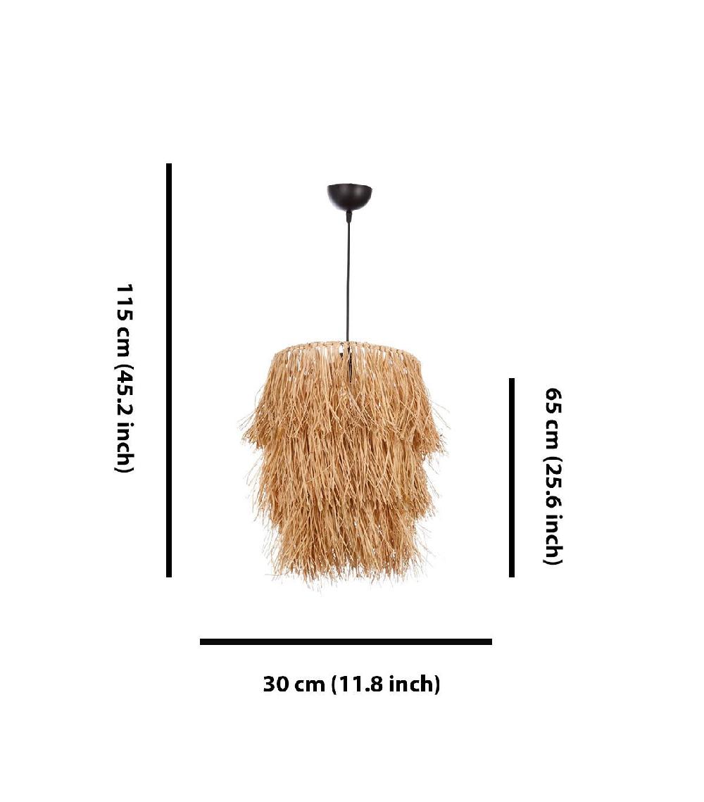 Opviq Rustic Radiance: Raffia Charm Chandelier | Opviq