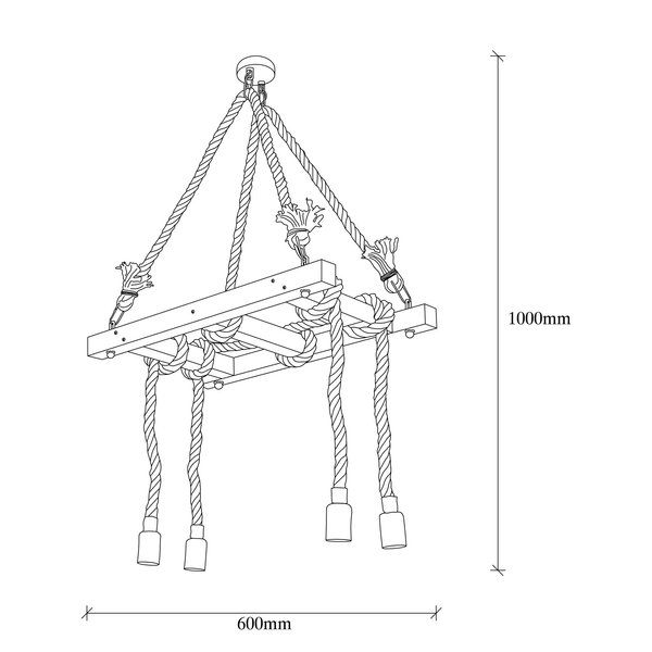 Opviq RusticAura Chandelier: Nature's Elegance Illuminated | Opviq