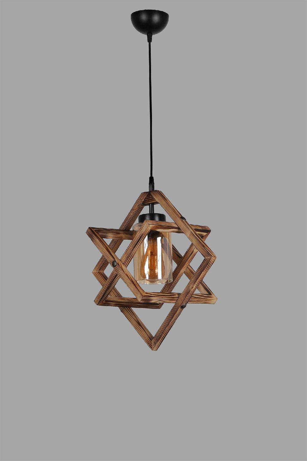 Opviq RusticAura Chandelier: Wooden Elegance Unleashed | Opviq