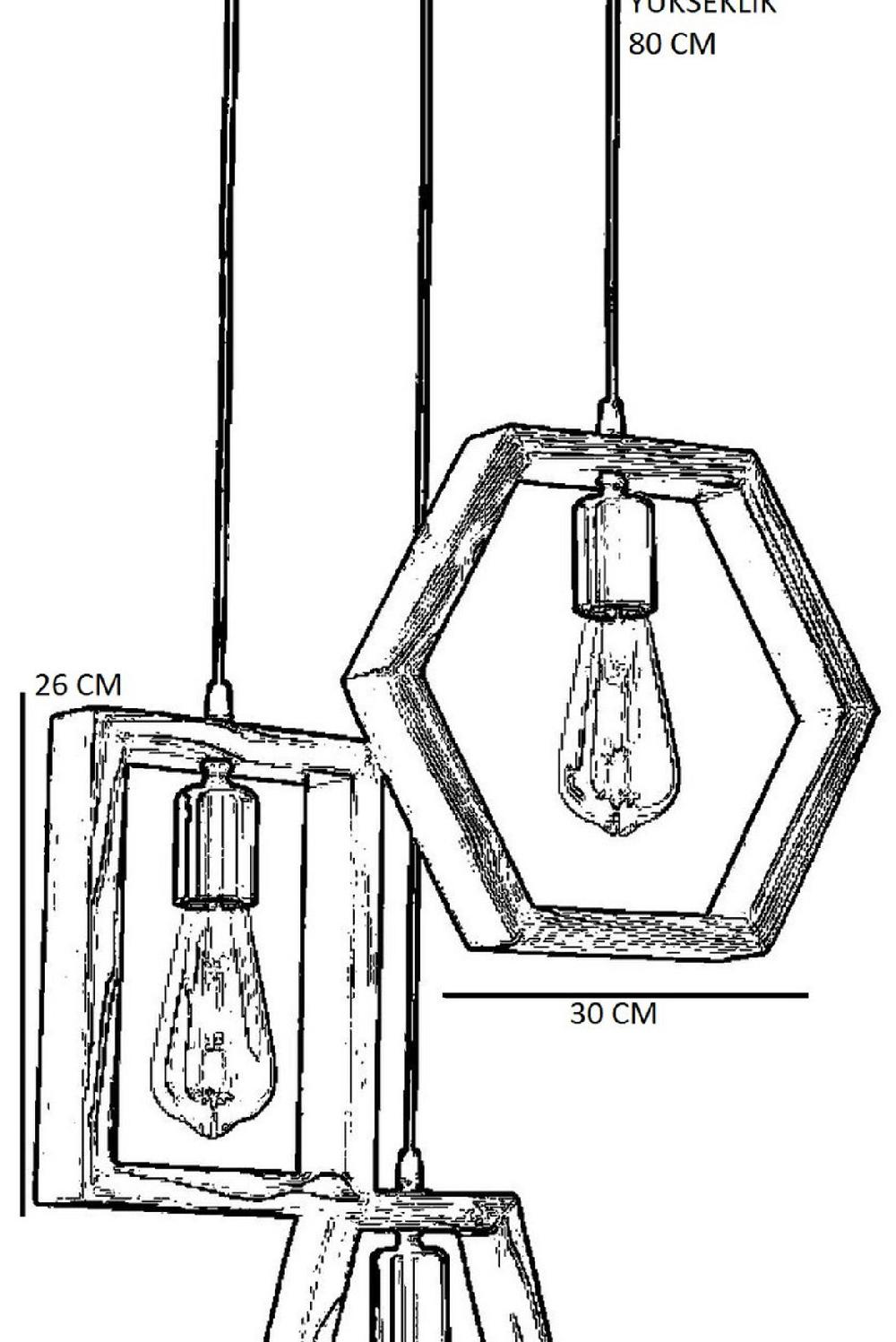Opviq RusticAura Hornbeam Elegance Chandelier | Opviq