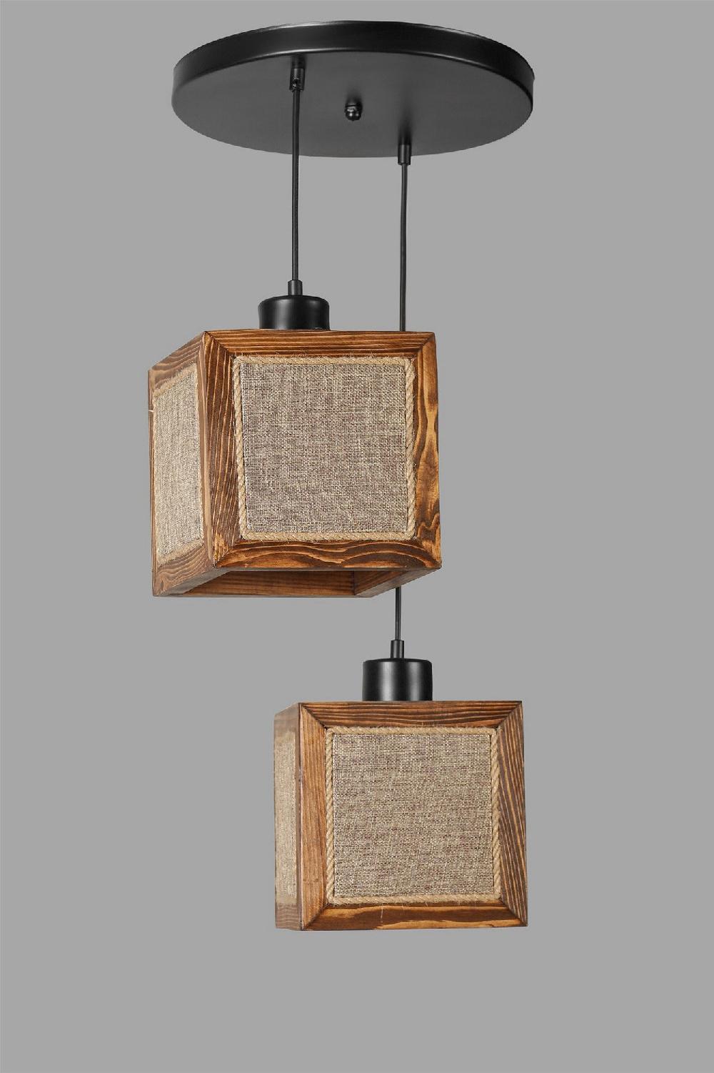 Opviq Walnut Glow Chandelier: Nature's Elegance Unleashed | Opviq