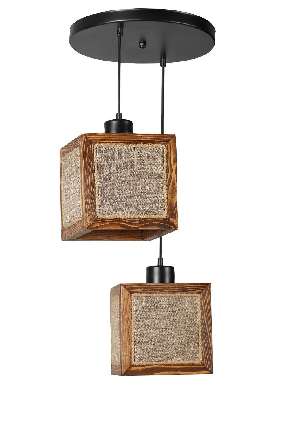 Opviq Walnut Glow Chandelier: Nature's Elegance Unleashed | Opviq