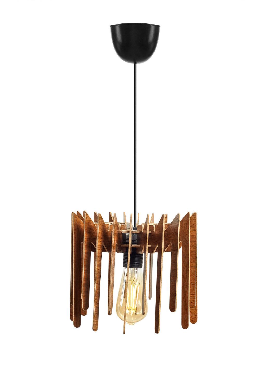 Opviq ZigZag Lumina: Walnut Elegance Chandelier | Opviq