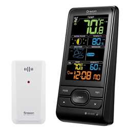 Oregon Scientific Oregon Scientific BAR208SX Advanced Wireless Weather Station With Humidity Radio Controlled Clock And Weather Forecast - Color LCD Screen