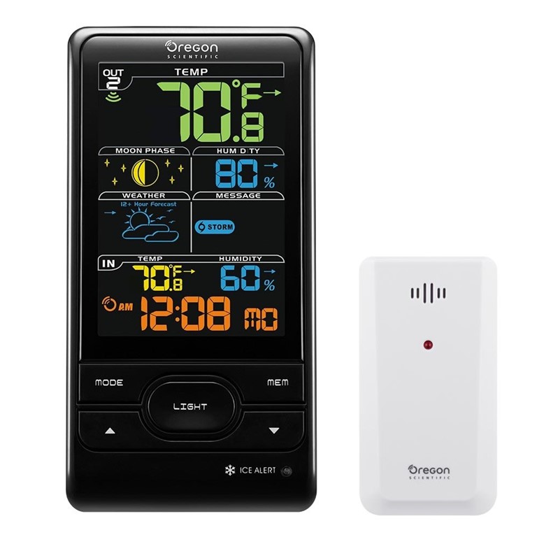 oregon scientific Oregon Scientific BAR208SX Advanced Wireless Weather Station with Humidity Radio Controlled Clock and Weather Forecast - Color LCD Screen
