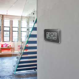 Oregon Scientific Oregon Scientific JW208-BK GLAZE Digital Wall Clock - Black