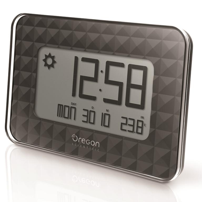 oregon scientific Oregon Scientific JW208-BK GLAZE Digital Wall Clock - Black