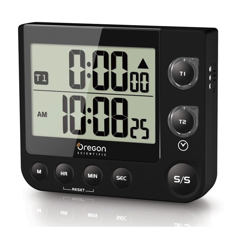 oregon scientific Oregon Scientific TW331-BK Dual Kitchen Timer with Clock & LED Alert - Black oregon scientific Oregon Scientific TW331-BK Dual Kitchen Timer with Clock & LED Alert - Black