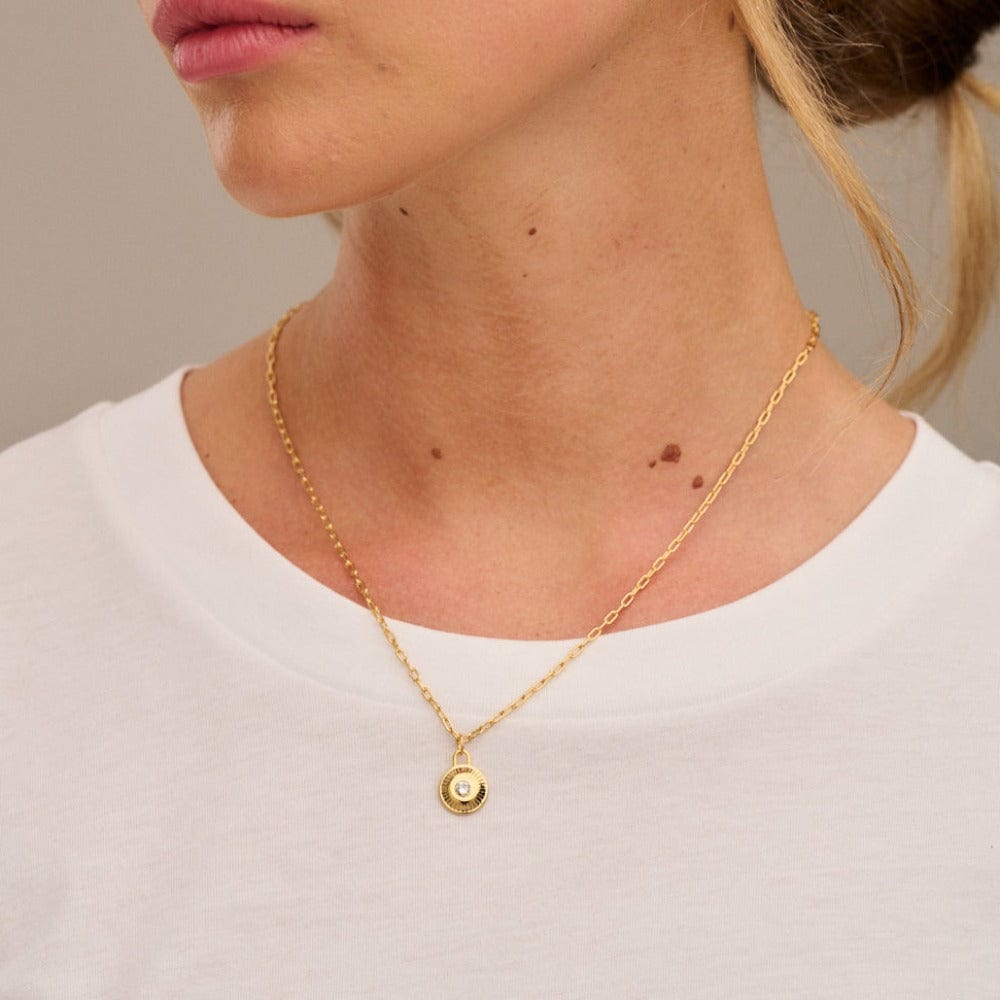 Orelia April Birthstone Necklace Made With Swarovski® Crystals - Gold